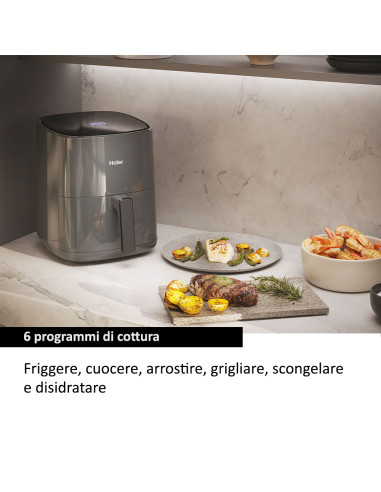 Haier HAF5P 011 Singolo 5 L Indipendente 1500 W Friggitrice ad aria calda Nero