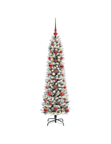 Albero di Natale artificiale con 150 LED Verde e bianco 120 cm