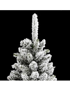 Albero di Natale artificiale con 150 LED Verde e bianco 120 cm 2