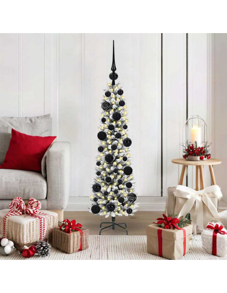 Albero di Natale artificiale con 150 LED Verde e bianco 120 cm