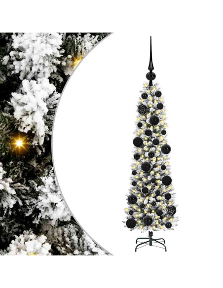 Albero di Natale artificiale con 150 LED Verde e bianco 120 cm