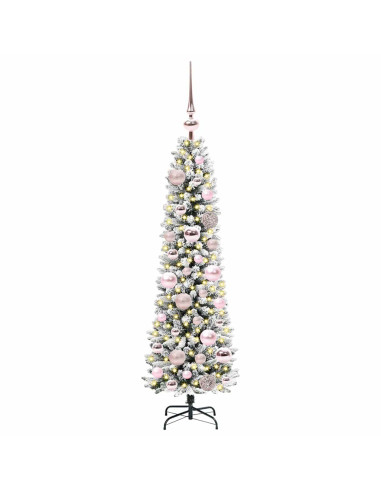 Albero di Natale artificiale con 150 LED Verde e bianco 120 cm