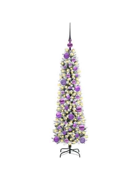 Albero di Natale artificiale con 150 LED Verde e bianco 120 cm