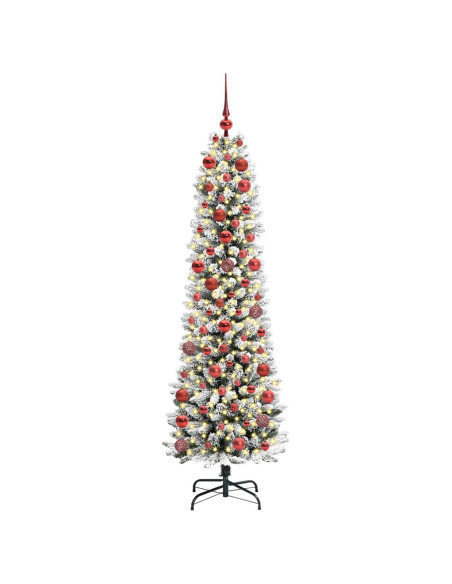 AlberodiNataleartificiale with LEDs Bianco 180cm PVC