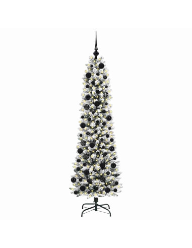 Albero di Natale artificiale con 300 LED Verde e bianco 180 cm