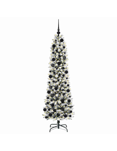 Albero di Natale artificiale con 300 LED Verde e bianco 180 cm