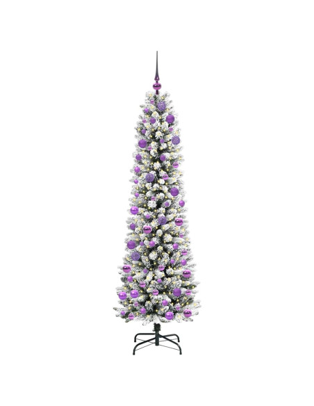 Albero di Natale artificiale con 300 LED Verde e bianco 180 cm