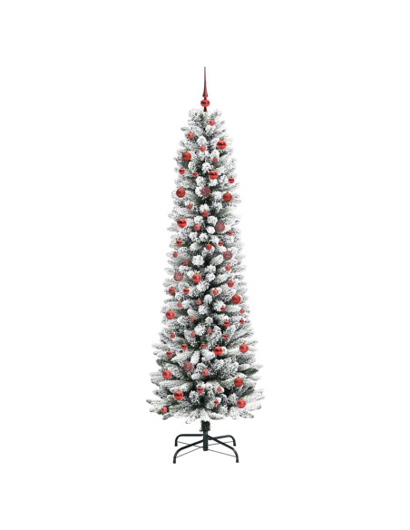 Albero di Natale artificiale con 300 LED Verde e bianco 210 cm
