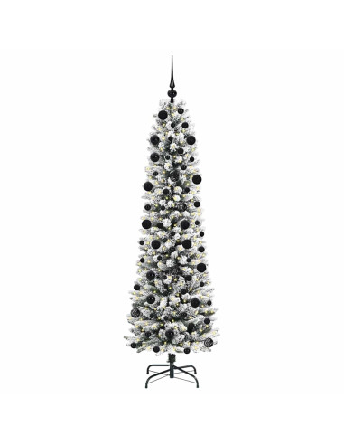 Albero di Natale artificiale con 300 LED Verde e bianco 210 cm
