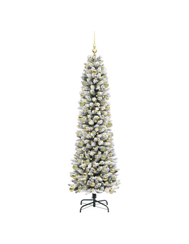 AlberodiNataleartificiale with LEDs Bianco 210cm PVC