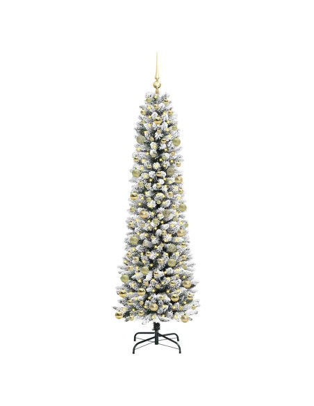 AlberodiNataleartificiale with LEDs Bianco 210cm PVC