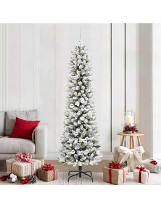 Albero di Natale artificiale con 300 LED Bianco 210 cm 2