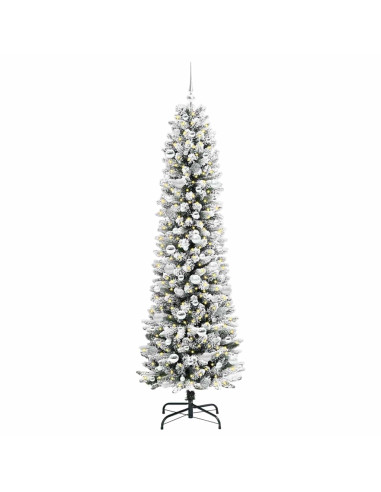 Albero di Natale artificiale con 300 LED Verde e bianco 210 cm