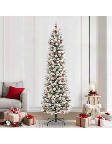 Albero di Natale artificiale con 300 LED Verde e bianco 240 cm