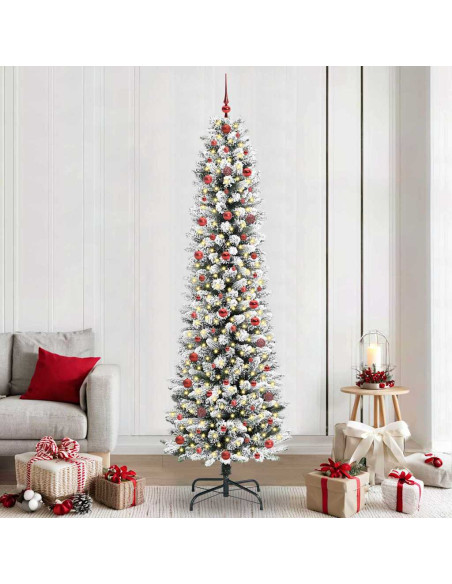 Albero di Natale artificiale con 300 LED Verde e bianco 240 cm