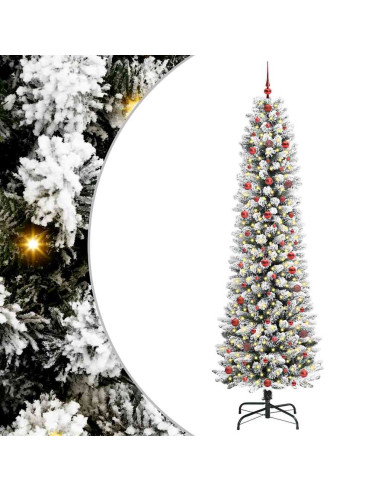 Albero di Natale artificiale con 300 LED Verde e bianco 240 cm