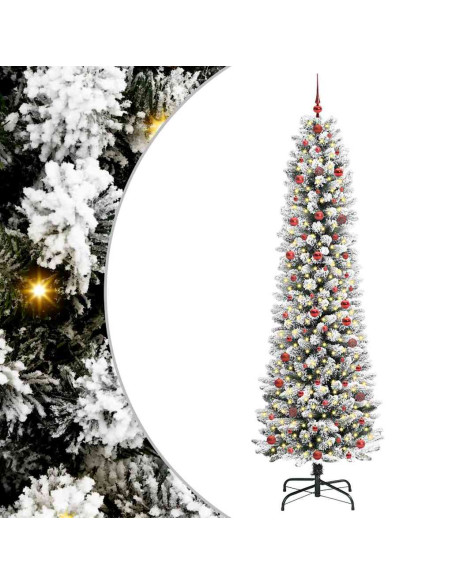 Albero di Natale artificiale con 300 LED Verde e bianco 240 cm