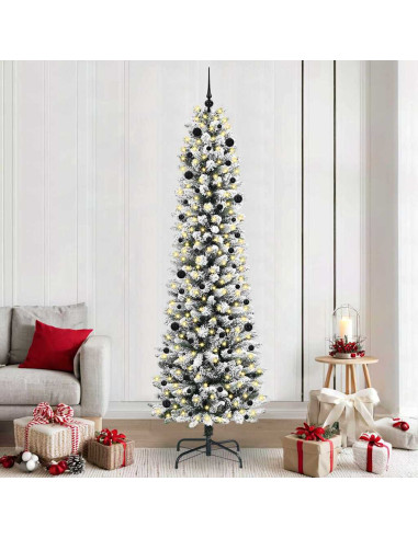 Albero di Natale artificiale con 300 LED Verde e bianco 240 cm