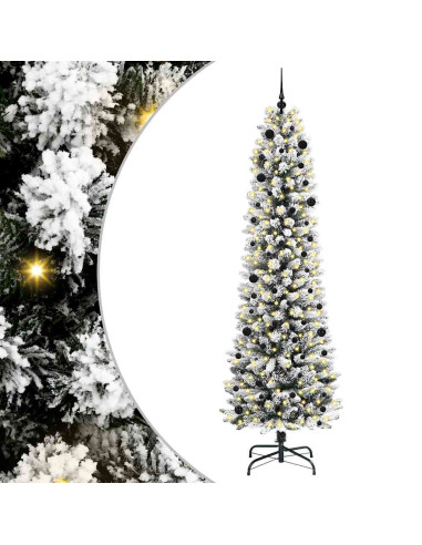 Albero di Natale artificiale con 300 LED Verde e bianco 240 cm