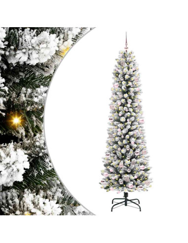 Albero di Natale artificiale con 300 LED Verde e bianco 240 cm