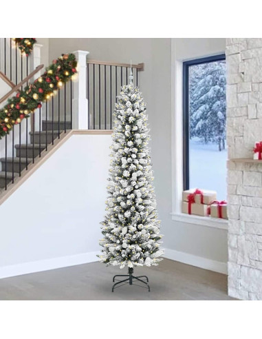 Albero di Natale artificiale con 300 LED Verde e bianco 240 cm