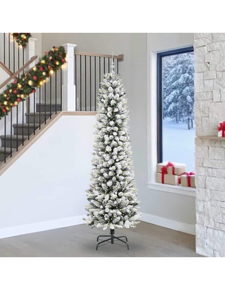 Albero di Natale artificiale con 300 LED Verde e bianco 240 cm