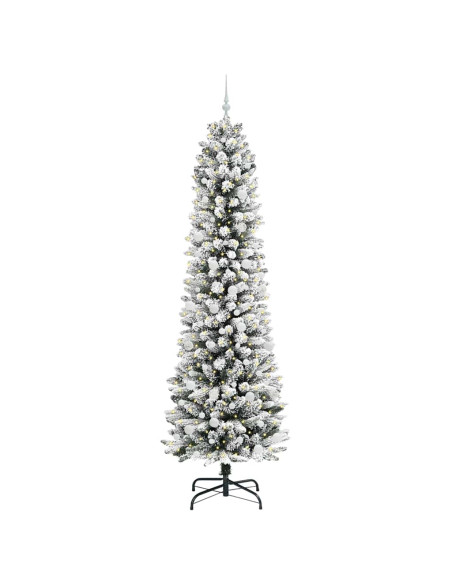 Albero di Natale artificiale con 300 LED Verde e bianco 240 cm