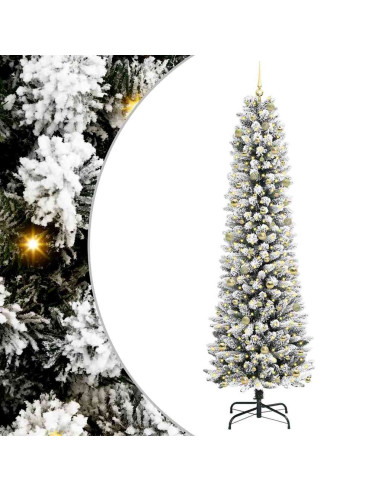 Albero di Natale artificiale con 300 LED Verde e bianco 240 cm