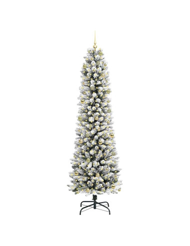 Albero di Natale artificiale con 300 LED Verde e bianco 240 cm