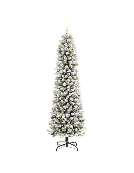 Albero di Natale artificiale con 300 LED Verde e bianco 240 cm