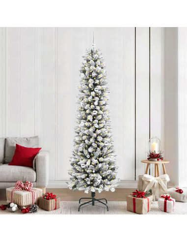 Albero di Natale artificiale con 300 LED Verde e bianco 240 cm