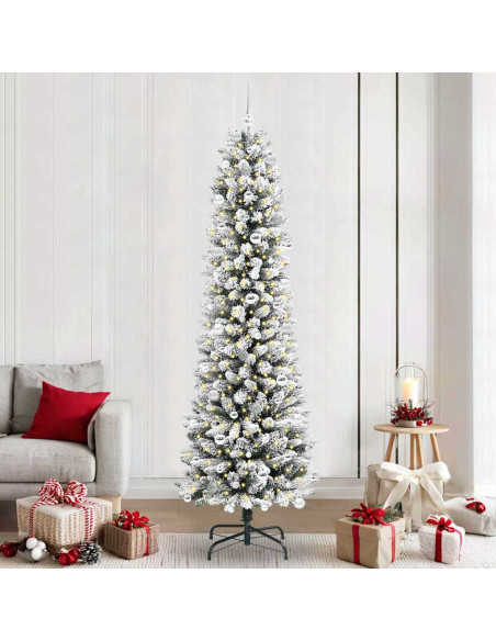 Albero di Natale artificiale con 300 LED Verde e bianco 240 cm