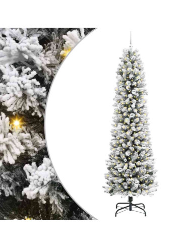 Albero di Natale artificiale con 300 LED Verde e bianco 240 cm