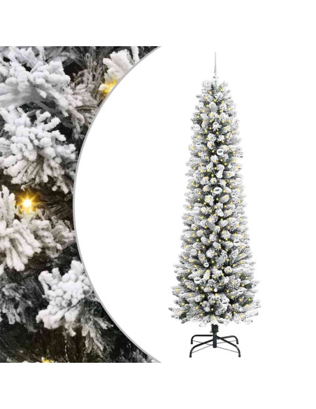 Albero di Natale artificiale con 300 LED Verde e bianco 240 cm