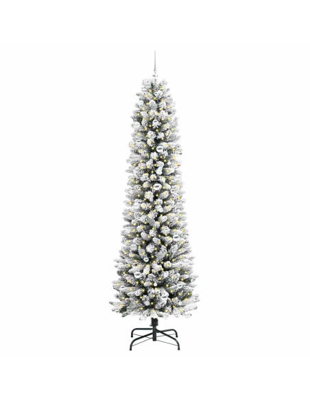 Albero di Natale artificiale con 300 LED Verde e bianco 240 cm