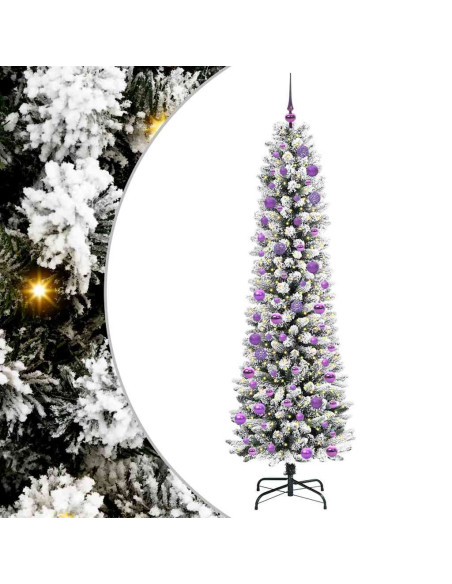 Albero di Natale artificiale con 300 LED Verde e bianco 240 cm