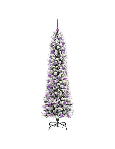Albero di Natale artificiale con 300 LED Verde e bianco 240 cm