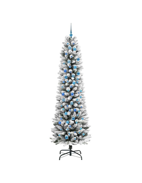 Albero di Natale artificiale con 300 LED Verde e bianco 240 cm