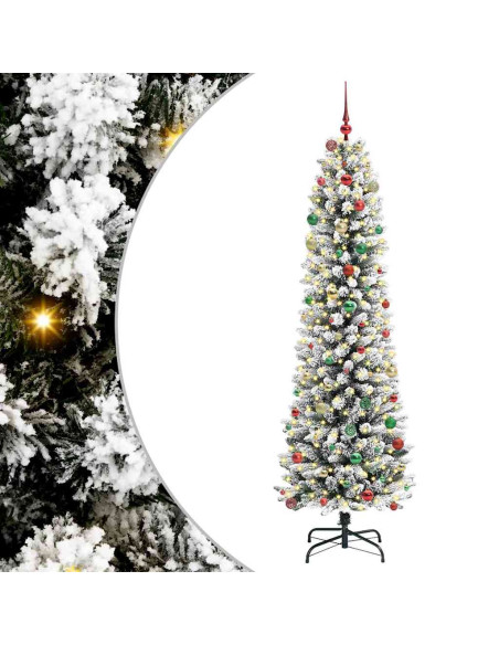 Albero di Natale artificiale con 300 LED Verde e bianco 240 cm