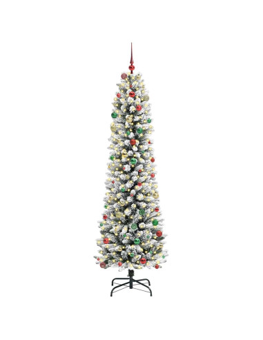 Albero di Natale artificiale con 300 LED Verde e bianco 240 cm