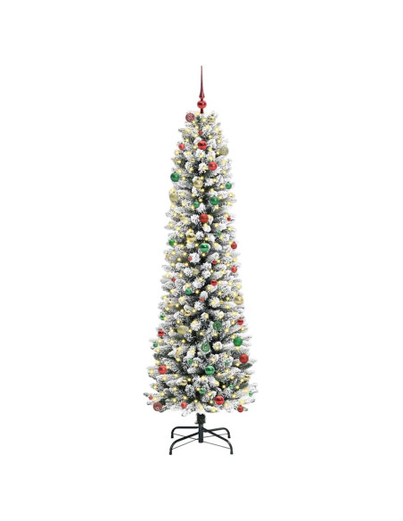 Albero di Natale artificiale con 300 LED Verde e bianco 240 cm
