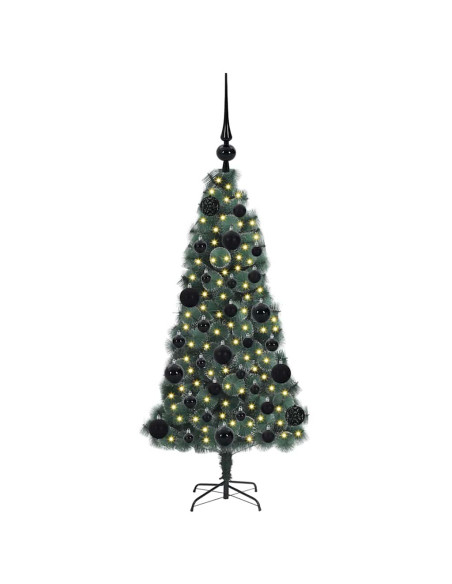 Albero di Natale artificiale preilluminato con set di palline