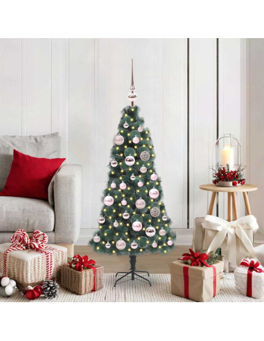 Albero di Natale artificiale pre-illuminato con set di palle