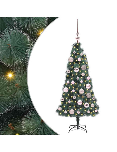 Albero di Natale artificiale pre-illuminato con set di palle