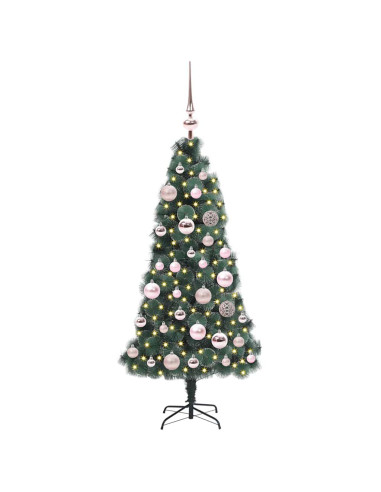 Albero di Natale artificiale pre-illuminato con set di palle