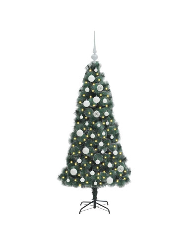 Albero di Natale artificiale pre-illuminato con set di palle