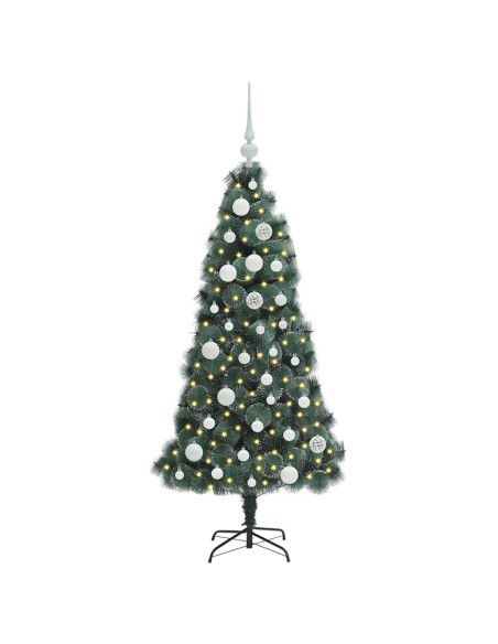Albero di Natale artificiale pre-illuminato con set di palle
