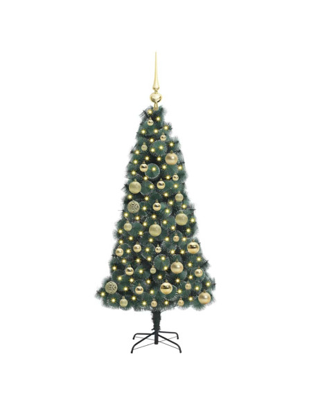 Albero di Natale artificiale preilluminato con set di palline