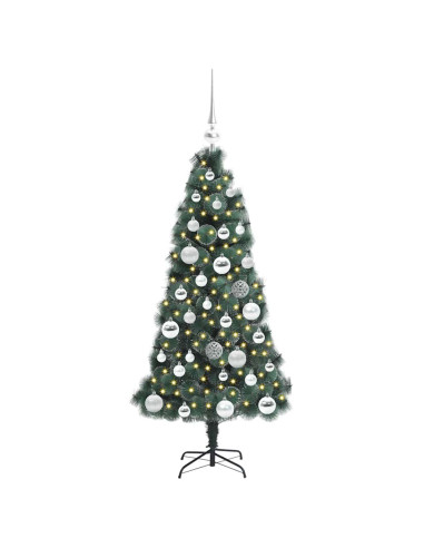 Albero di Natale artificiale pre-illuminato con set di palle