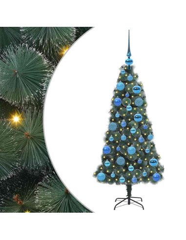 Albero di Natale artificiale pre-illuminato con set di palline
